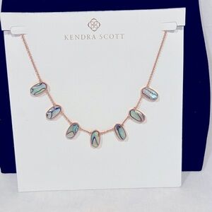 Kendra Scott EUC Meadow Necklace 🐚 Rose Gold & Abalone Shell 🐚